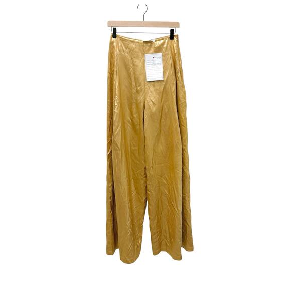 Julia Amory Sample Polysatin Gold Foil Pant Women’s Size XS